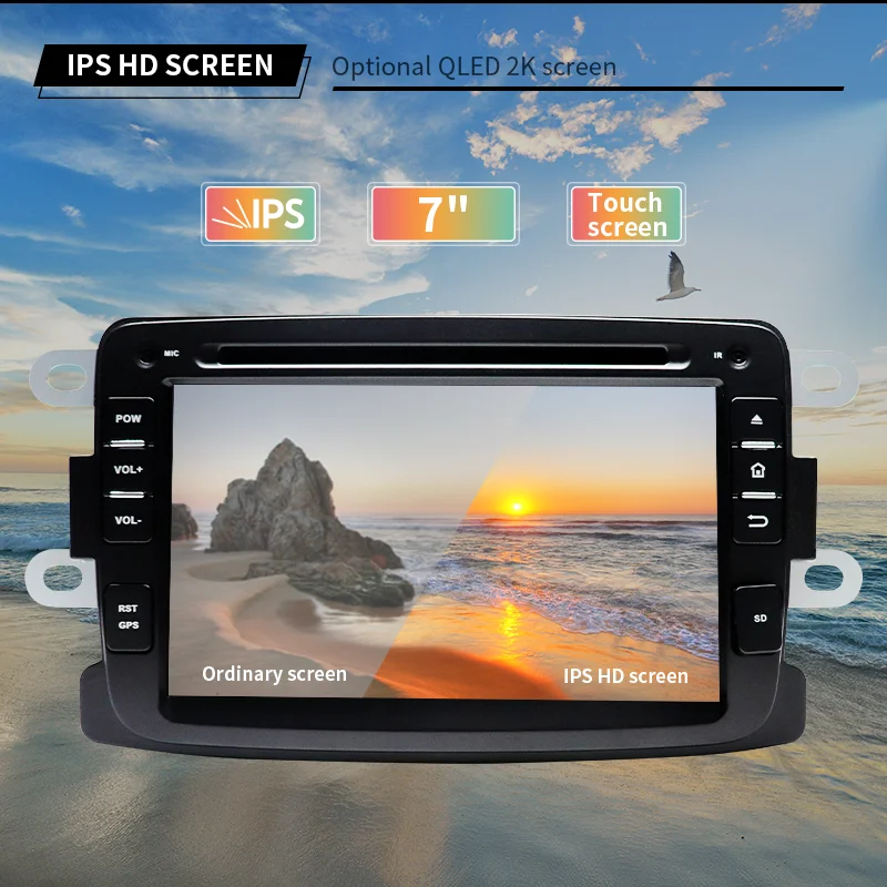 7" IPS Screen Android 13 Car Navi Stereo Audio CarPlay Auto Car Radio for Renault Dacia Duster/Logan/Sandero/Lodgy