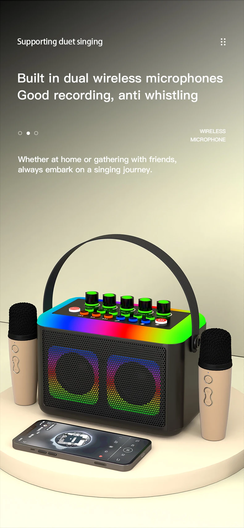 All-in-One Home Karaoke Set with Audio Mixer Sound Cards Home Broadcast Microphone for Live Shows