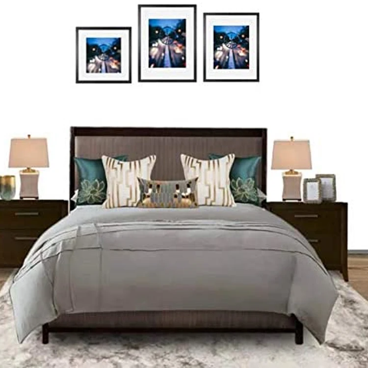 Picture Frame Black Wood Pattern Photo Frame Real Glass Front Wall Art