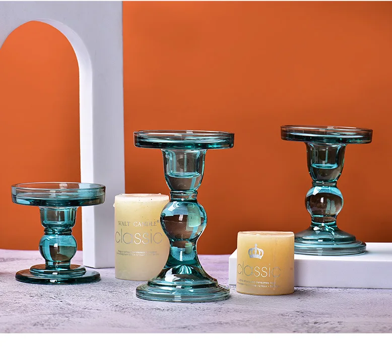 Ox598 Wholesale Clear Candle Holder Set Wedding Centerpieces & Table