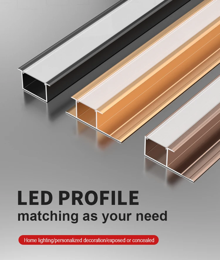 Factory price floor aluminum tile trim profile Staircase edge nosing decorative led lamp strip metal LED tile trim factory