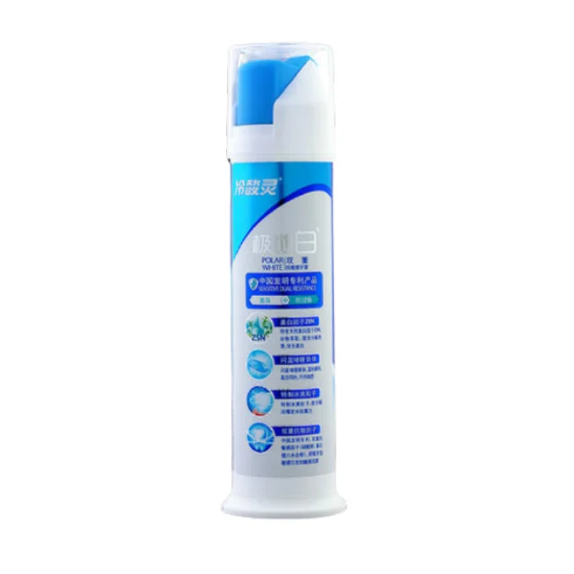 Wholesale 100ml 110ml Toothpaste Empty Bottle Custom Color Airless Toothpaste Pump Tube for Toothpaste