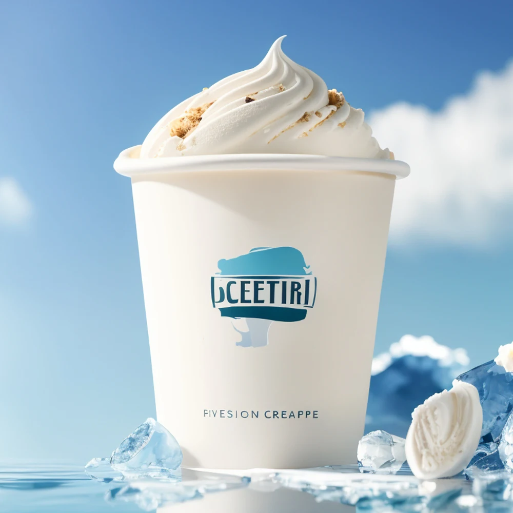 Personalized Logo Ice Cream Cup Wholesale 3oz 5oz 8oz 16oz Paper Bowl Take Away Frozen Yogurt Dessert Tubs