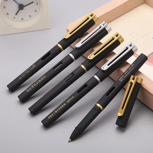 Promotional Business Ballpoint Pen with Black Gel Pens Signature Pen Carbon Material with Custom Logo Plastic Advertising Pens
