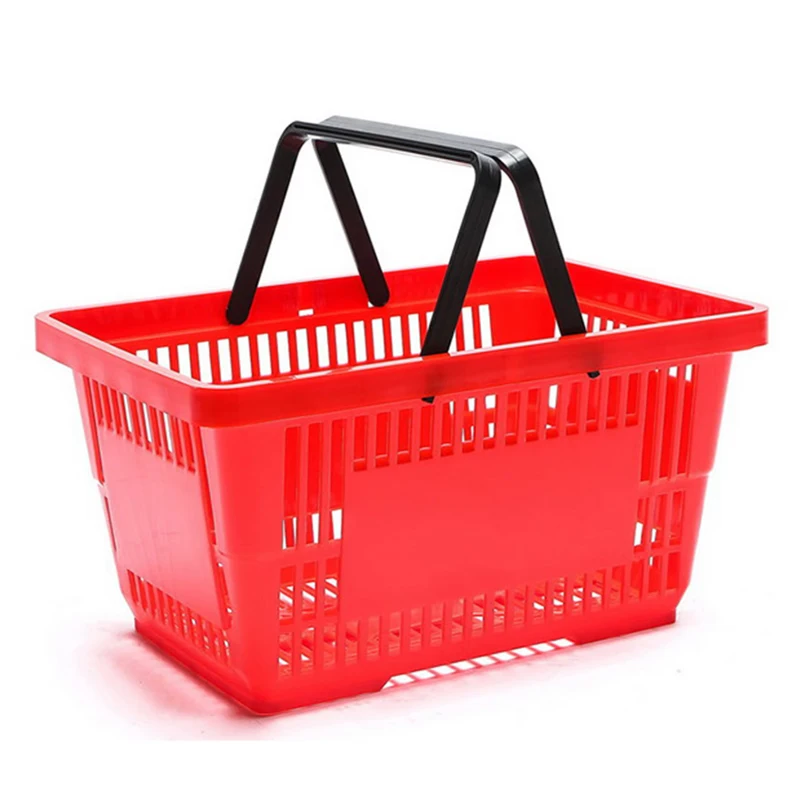 28L Shopping Basket Supermarket Basket Mall Shopping Basket Retail Store 28L Plastic Shopping Cart manufacture