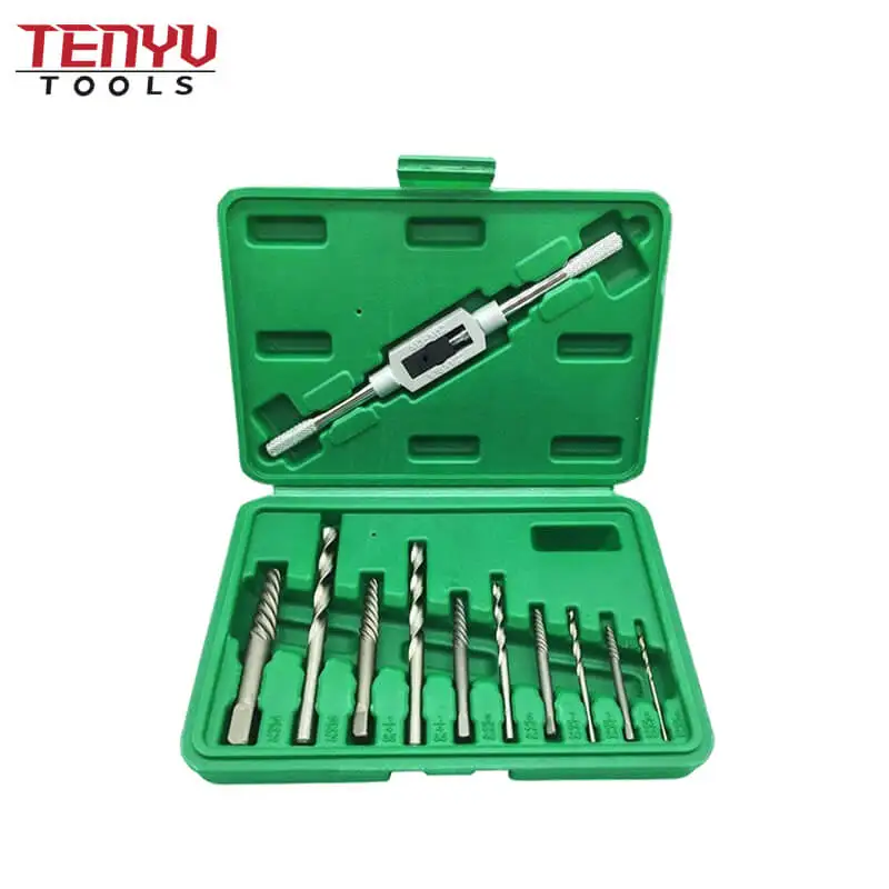 11PCS Durable Pro Screw Extractor Drill Guide Removal Broken Bolts Fastners Set