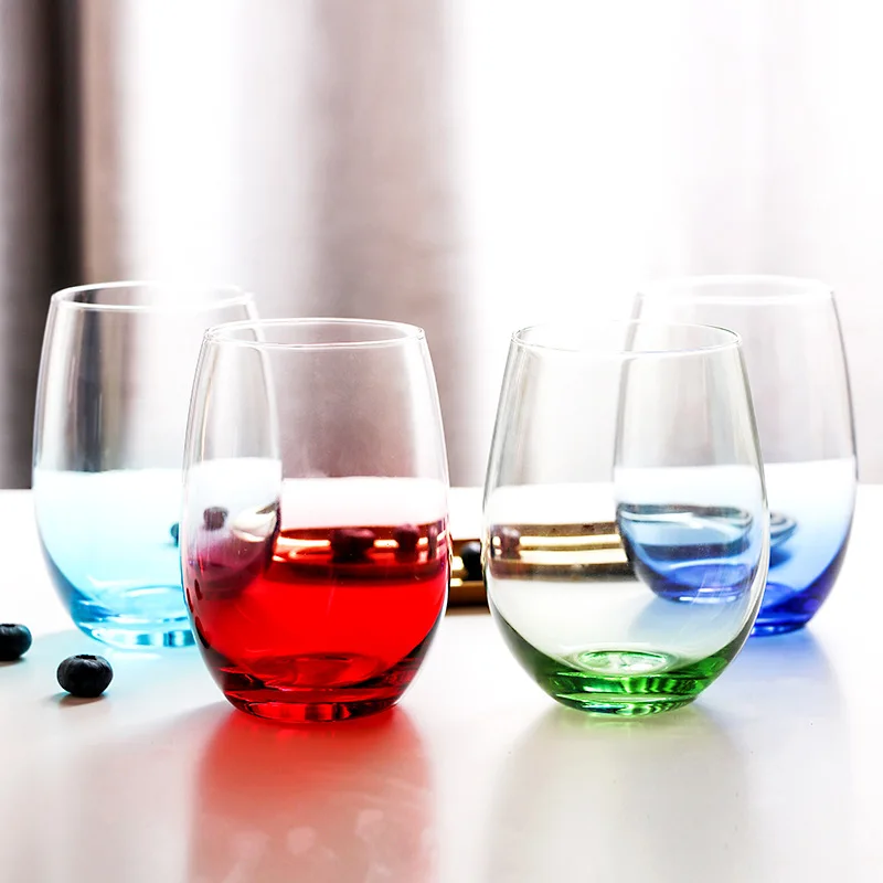 Creativity Simple Color Drinking Glasses Nordic Modern Sparkling
