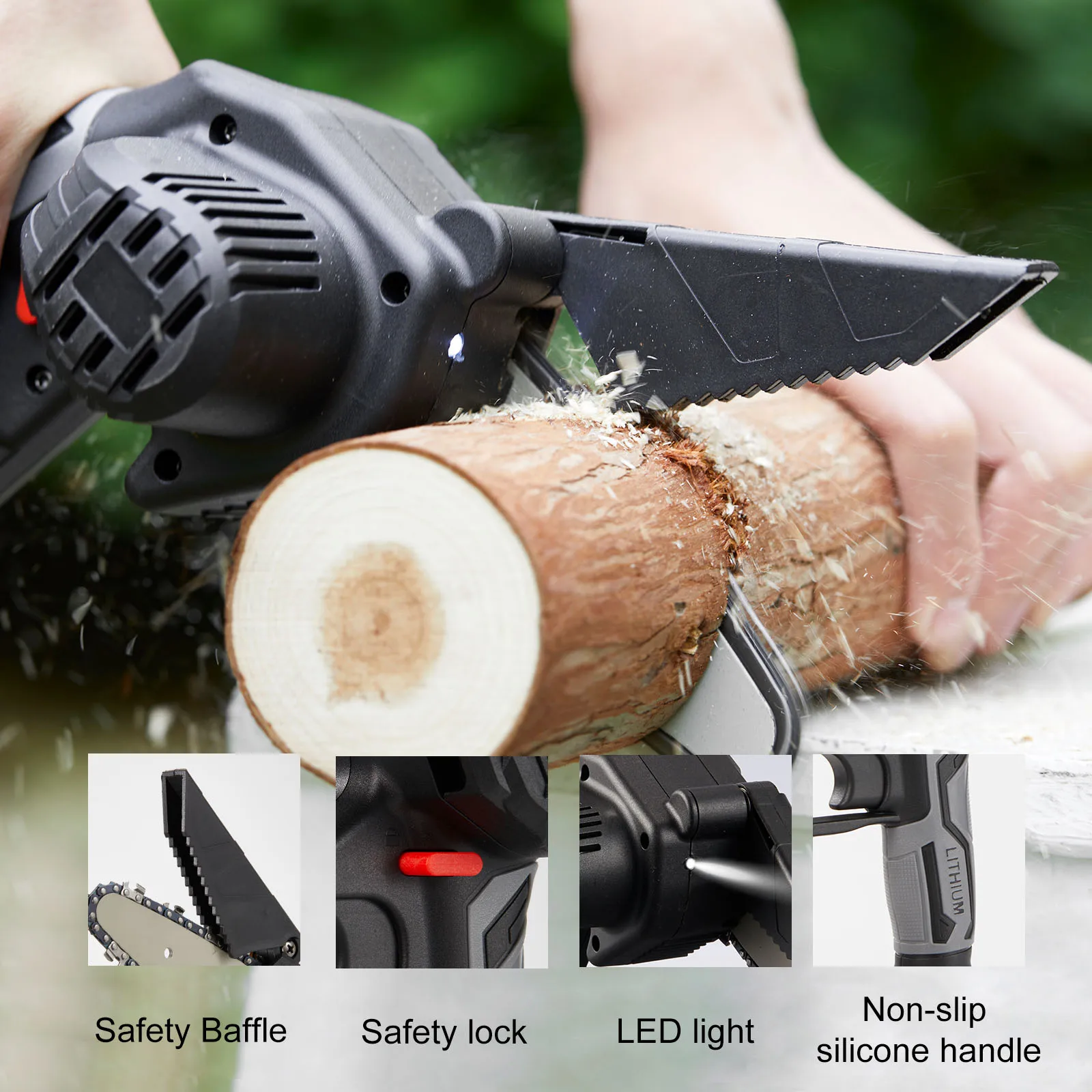 Mini Chainsaw Handheld Powered Electric Chain Saw,Small Cordless