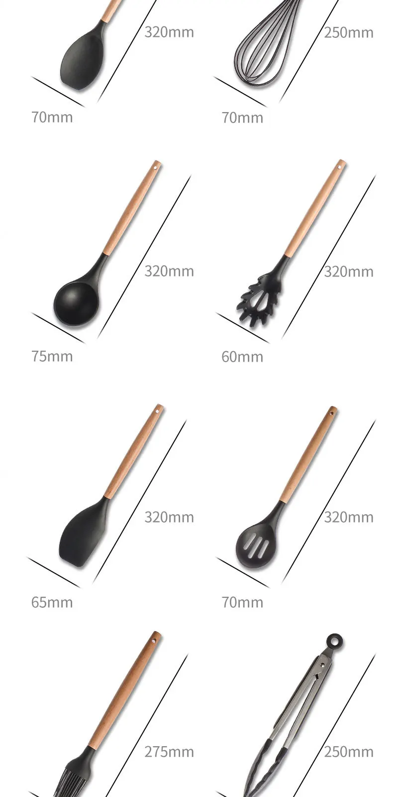 Kitchen Household Silicone Items Kitchen Utensils Set for Kitchen Cooking Stainless Steel New Arrivals High Quality 14 Sets manufacture