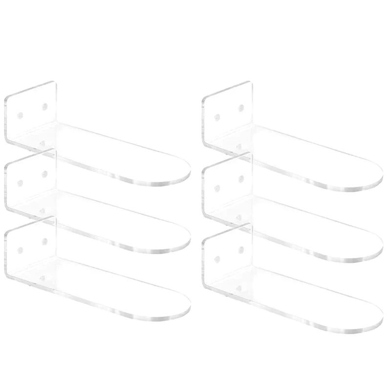 6/12PCS Acrylic Floating Shoe Display Shelves Wall Mounted Clear