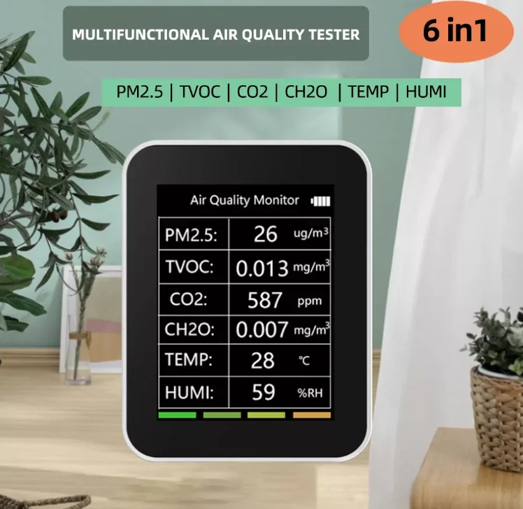HLW-100 LCD Digital 4-in-1 Luftqualitätsdetektor Tester Gasanalysator Luftmonitor für Formaldehyd VOC PM2.5/PM10 HLW-100 LCD Digital 4-in-1 Luftqualitätsdetektor Tester Gasanalysator Luftmonitor für Formaldehyd VOC PM2.5/PM10