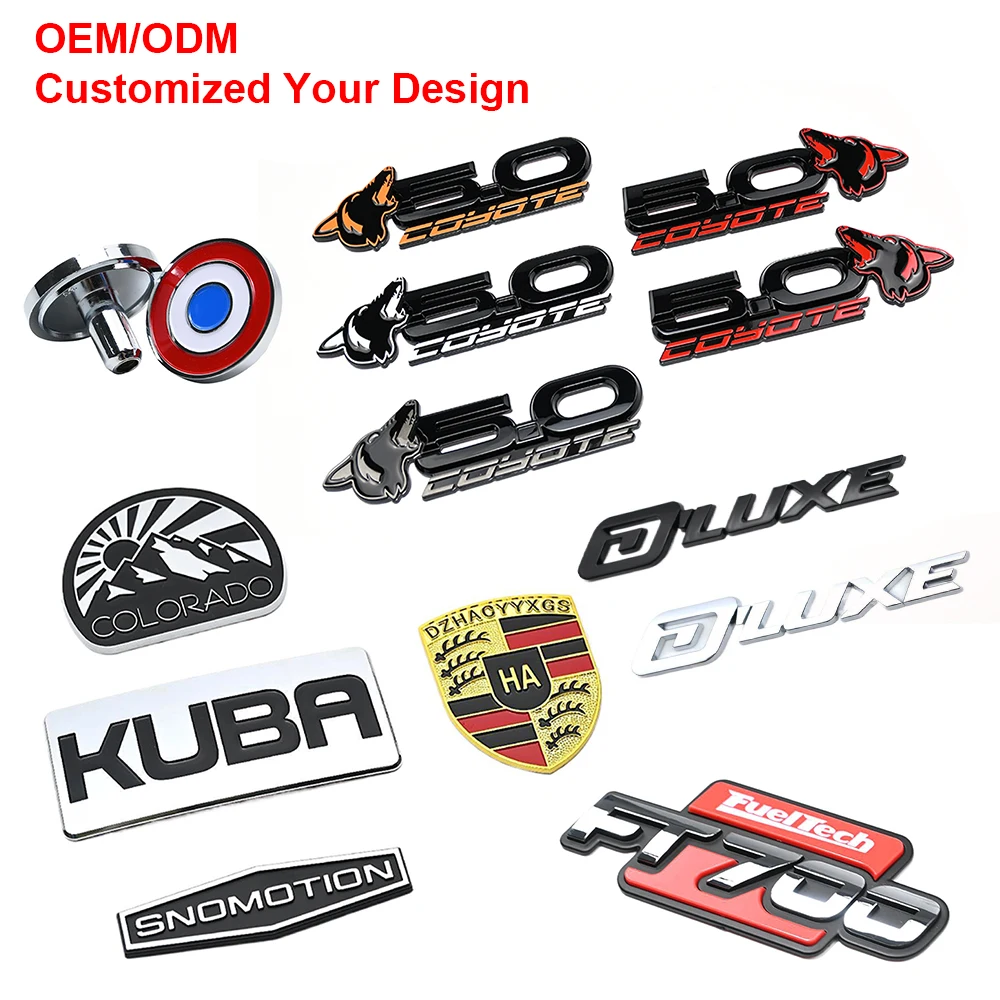 Professional Custom Electroplate Chrome ABS Plastic 3D Letters Car Grille Emblem Logo Badges With Self-Adhesive