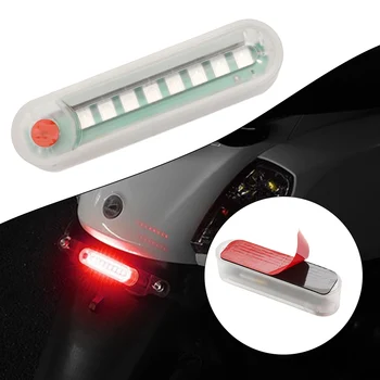 Car Solar LED Mini Strobe Light Night Ride For Motorcycle Vehicle Tail Light Anti-rear Strobe 5V 3W 2A