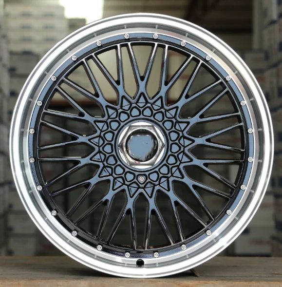 For Japan Style Multi Spoke 15 16 17 18 19 Inch Silver/Black Car Alloy Wheel Rims