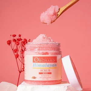 Custom Logo 100% Natural Exfoliating Cleansing Organic Body Himalayan Pink Sea Salt Scrub