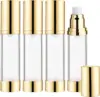 clear botlle +Gold pump