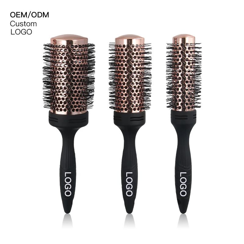 Профессиональная салонная ионная круглая щетка для кудрявых горячих трубок, щетка для волос, Термостойкая керамическая щетка для волос