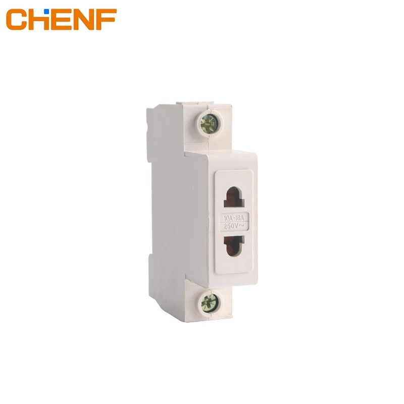 CHENF 16a 25a 250v Mounted Socket French Modular Socket France/eu/universal Power Electric Din Rail Socket the Guide Rail Socket