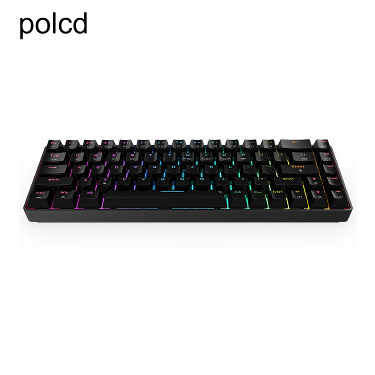 Factory Wired Backlight USB Computer Accessories Colorful 68 Keys Multi-Function Game Keyboard