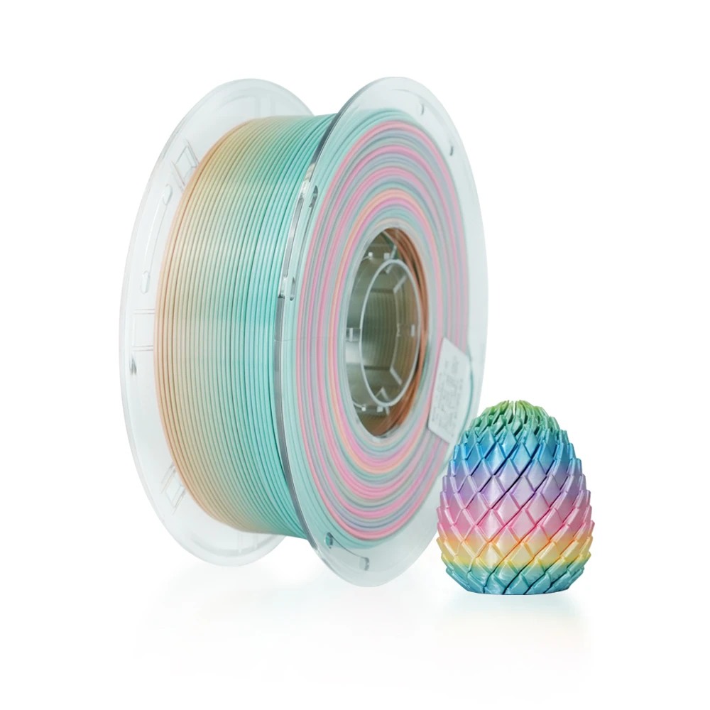 PLA 실크 3D 프린터 필라멘트 캔디 레인보우, 고강도, 저수축성, 인쇄 용이, 1.75mm/2.85mm/3.5mm