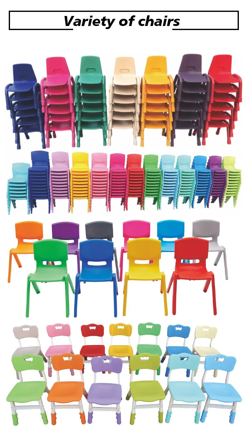 Durable Hexagon Plastic Tables Chair Set Ergonomic Nursery School Desks for Kindergarten Multi-Color Wood Furniture for Kids