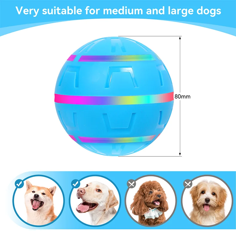 DOUGEZ Pet Electric Toy Ball Bite Resistant Teaser Dog Flash Ball Remote Control Intelligent USB Charging Toy Cat Toy details
