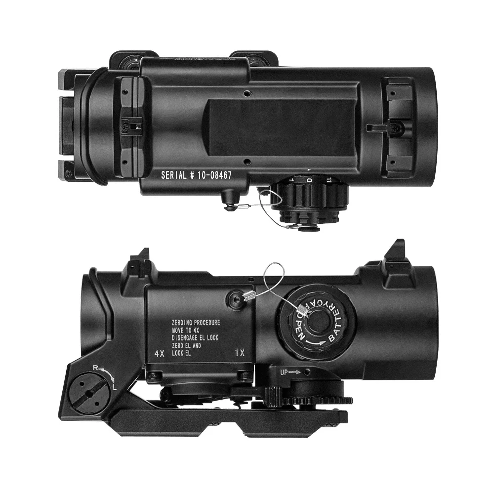 Spina Tactical Scope 4x Magnifier Fixed Dual Optical Sight Red ...