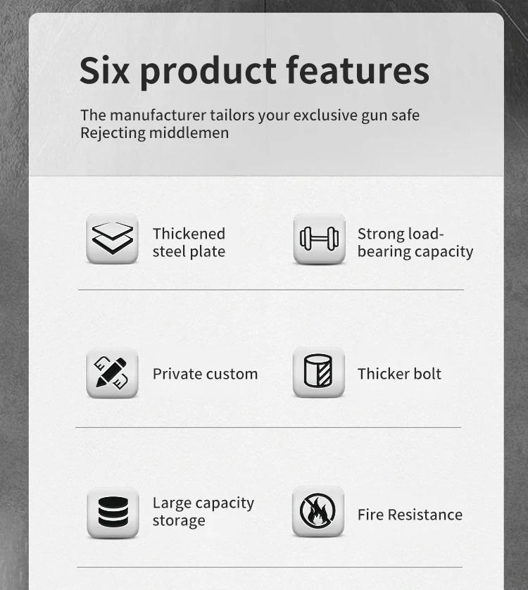CEQSAFE Top Quality Digital Fireproof Gun Safe Box with Lagard Combination Lock manufacture