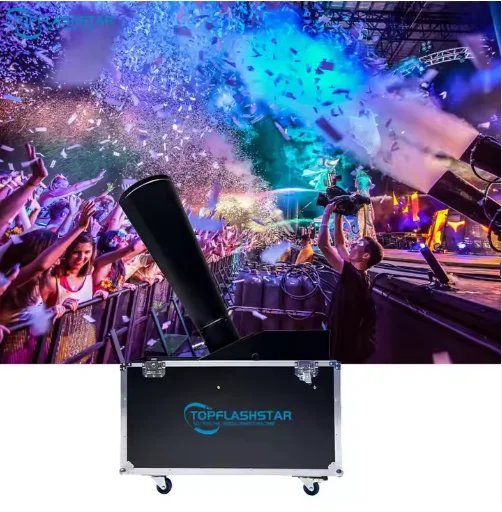 1000w Paper Confetti Machine Full Color Paper Machine Launcher  Rainbow Effect CO2 Jet Blaster Machine