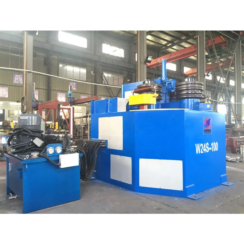 W24s-45 Degree Setting Sheet Metal Horizontal Hydraulics Metal Profile h Beam Profile Steel Bender Bending Rolling Machine