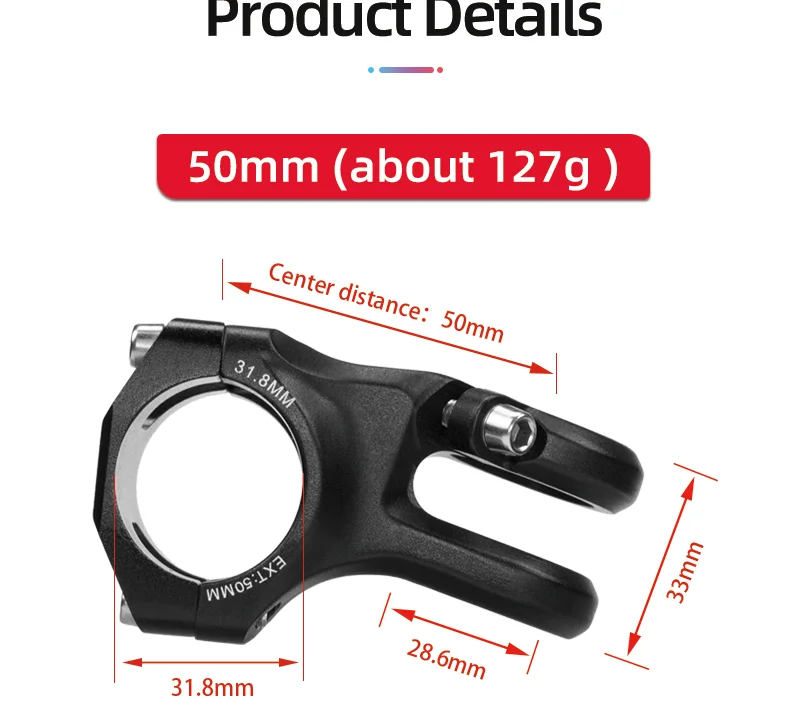 50 mm bike stem