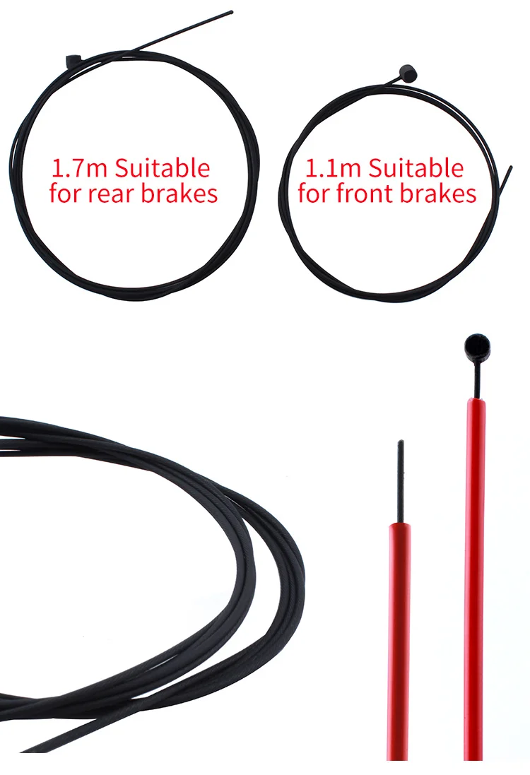Muqzi Road Bike Mtb Bike Brake Line Core Wire Black Teflo N Brake Cable
