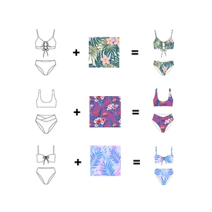 OEKO-TEX Custom Style Thong Bikini 2026 Trends Hygiene Eco Stickers Swimwear Swimsuits for Women