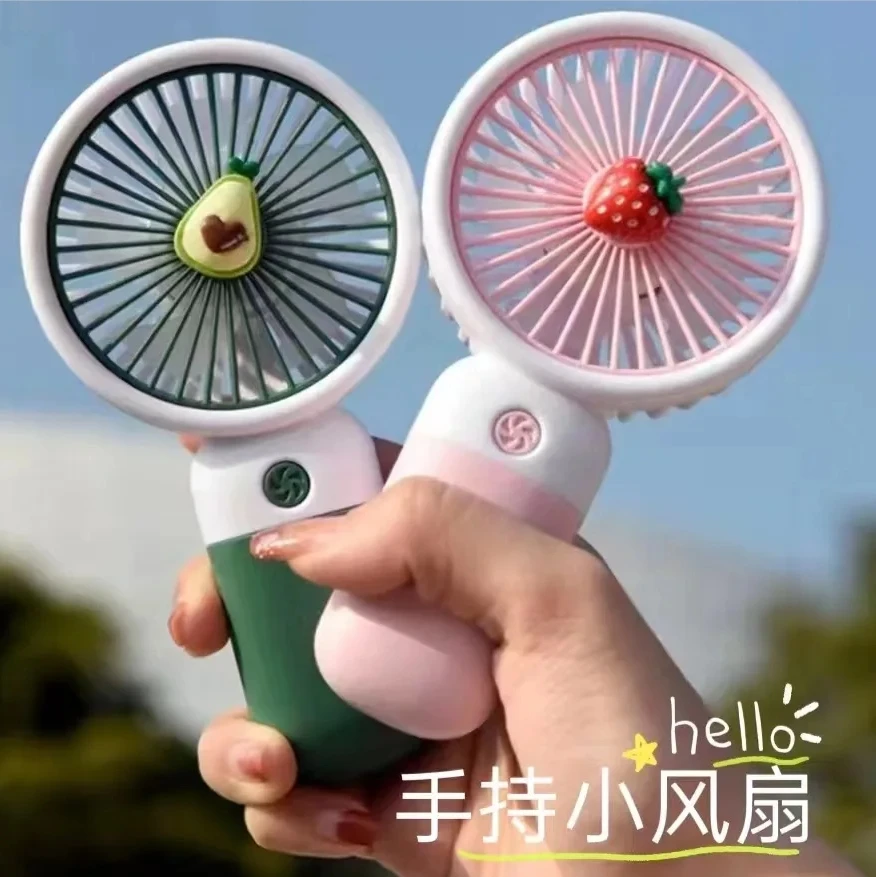 QUSHINI Mini Ventilatore Portatile Silenzioso 2 Velocità - Batteria Ricaricabile 900mAh, Tascabile 17cm, Colore Rosa