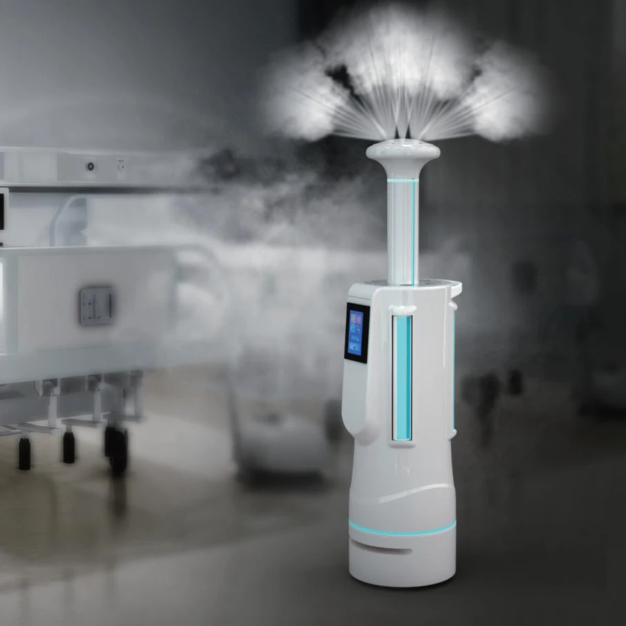 FYK3 Intelligent Disinfecting Robot with Ultrasonic Nanoscale with UVC and Plasma Sterilization Hepa Filter