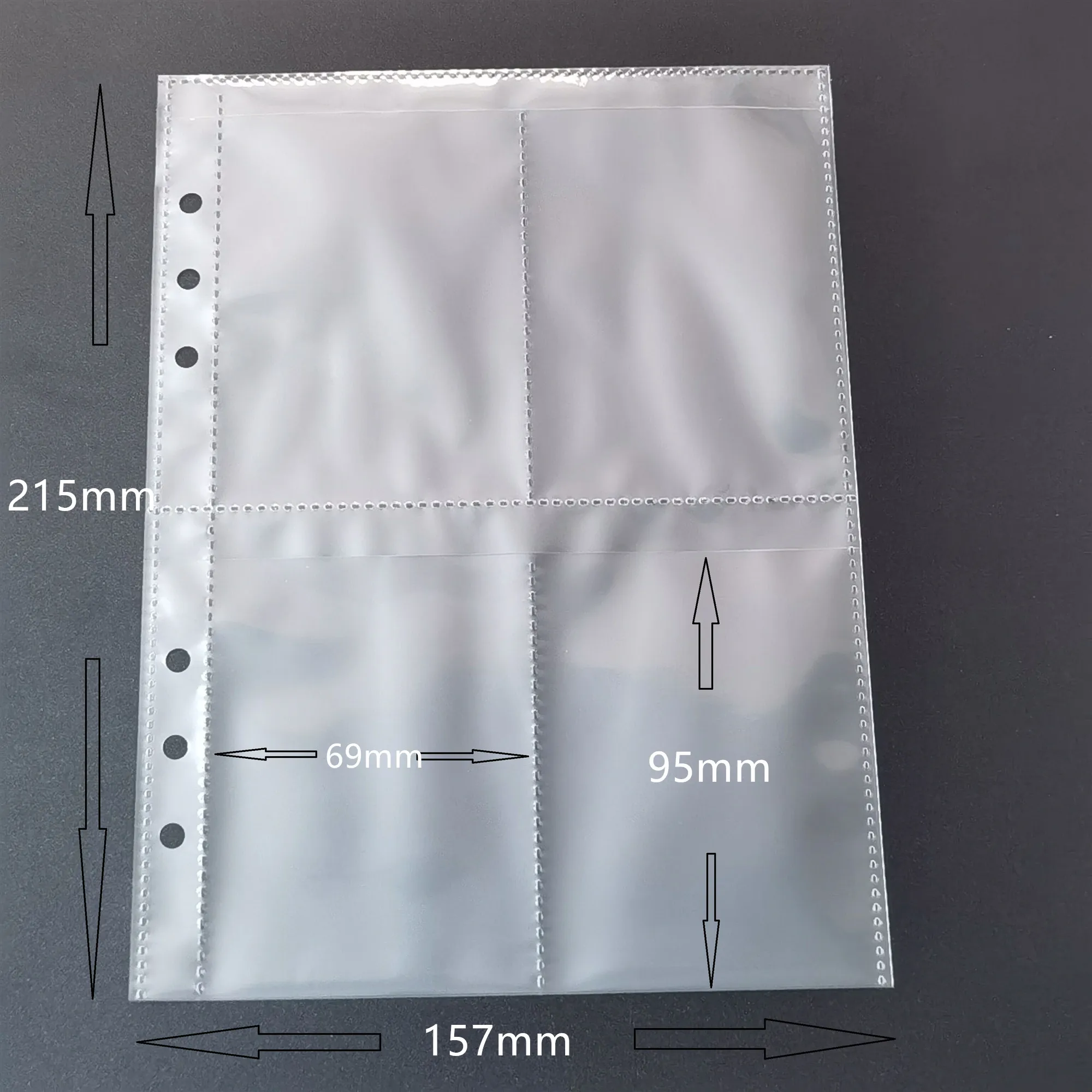 Customized Top Loading Double Sided 4 Pocket Sport Card Sleeves For