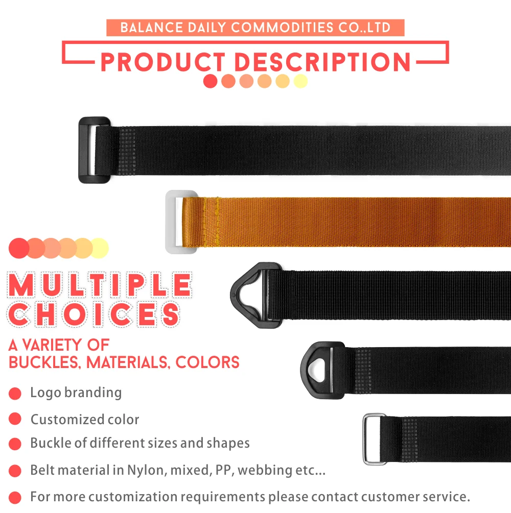 High Quality Reusable Cable Strap Hook and Loop Nylon Straps With Buckle