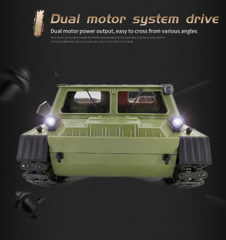 新型WPL E1 E-1 1/16 RC戦車おもちゃ 2.4G 4WDクローラー式ラジコン