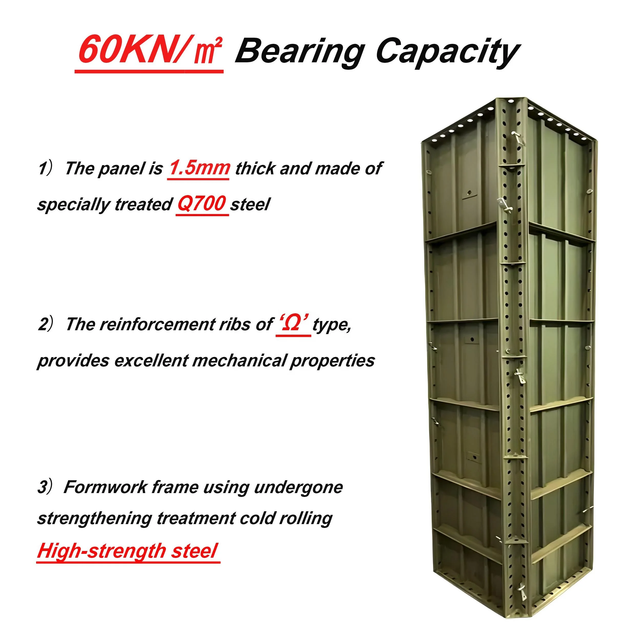 Light Weight Steel Alloy Formwork for Concrete Construction Wall Column Beam Slab Mould Replace Aluminum and Plastic Formwork