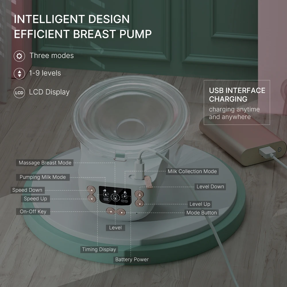 Rechargeable Wearable Handfree Breast Pump Extractor De Leche Electric