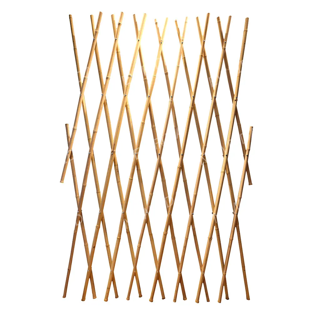 Handcrafted Large Natural Bamboo Trellis Fence Retractable Screen for ...