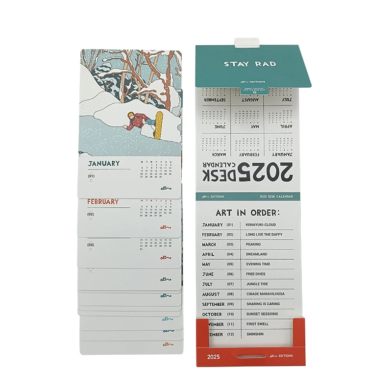 Высококачественный персонализированный бумажный Адвент-календарь для офисного стола или часов оптовая продажа от производителя рекламный подарок