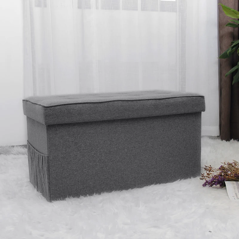 Hstex High Quality Hot Sale Storage Ottoman Folding Storage Ottoman Storage Box Bench