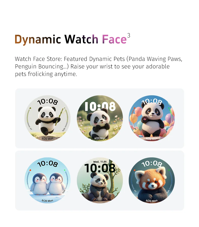 GTR5 AI Smart Watch Android OS AMOLED Screen 24-Hour Sleep Heart Rate Monitoring Exercise Analysis IP68 Silicone Alarm Clock
