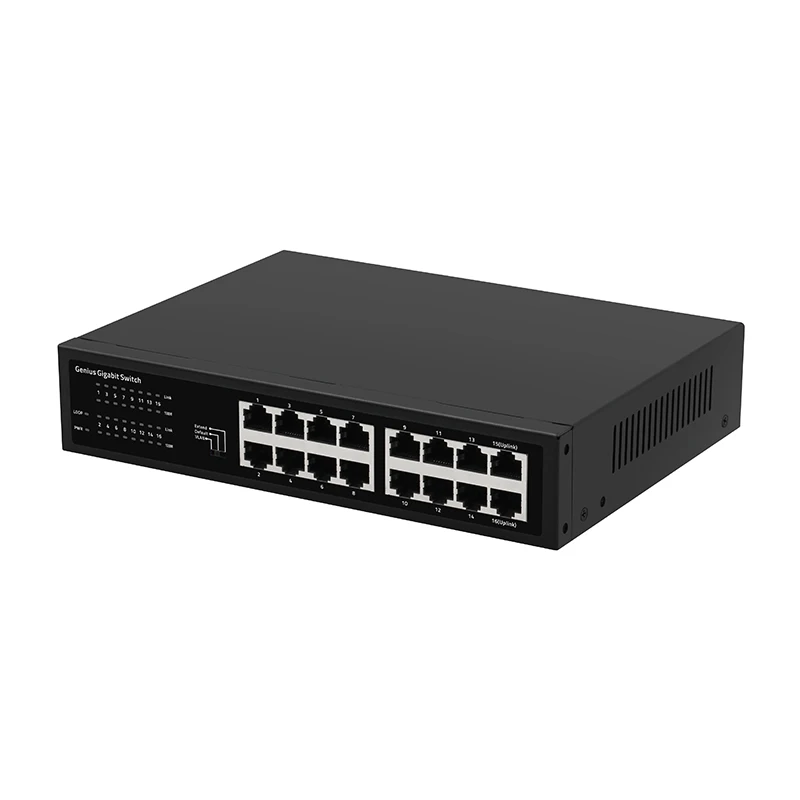 Switch Lan Large OEM ODM Mini 16 Ports LAN RJ45 10/100/1000Mbps Network Switch 1-Year ...