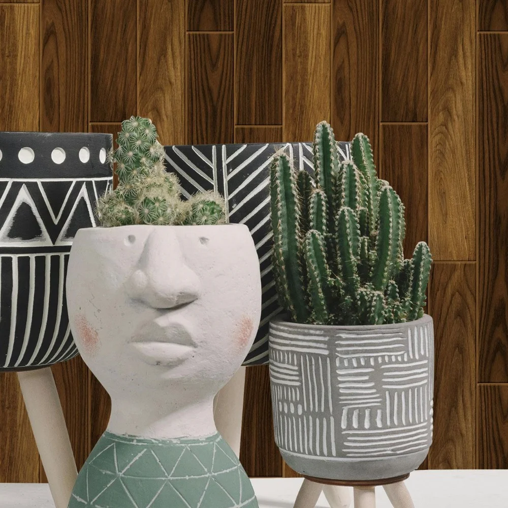 Minimalism 3d Waterproof Simple and Elegant Nordic Antique Brick Wood Cement Grey Wallpaper