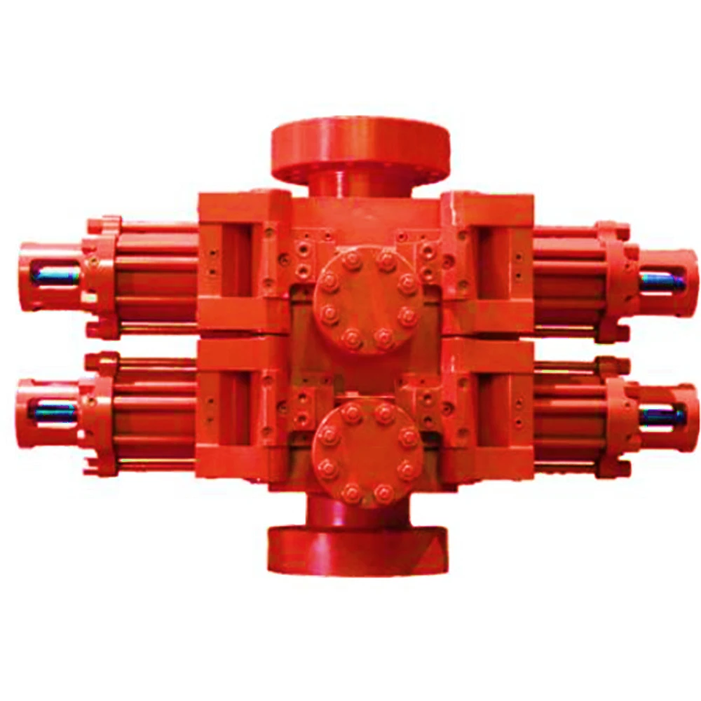 Four RAM BOP High Pressure Blowout Preventer for Oilfield Coiled Tubing 10000PSI-15000PSI Iron Casting for Well Drilling