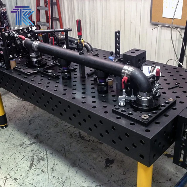 TKweld High Quality CE Certified 4000*2000*200mm 3D 2D Robot Welding Table Flexible Nitriding Engine Construction Direct Factory