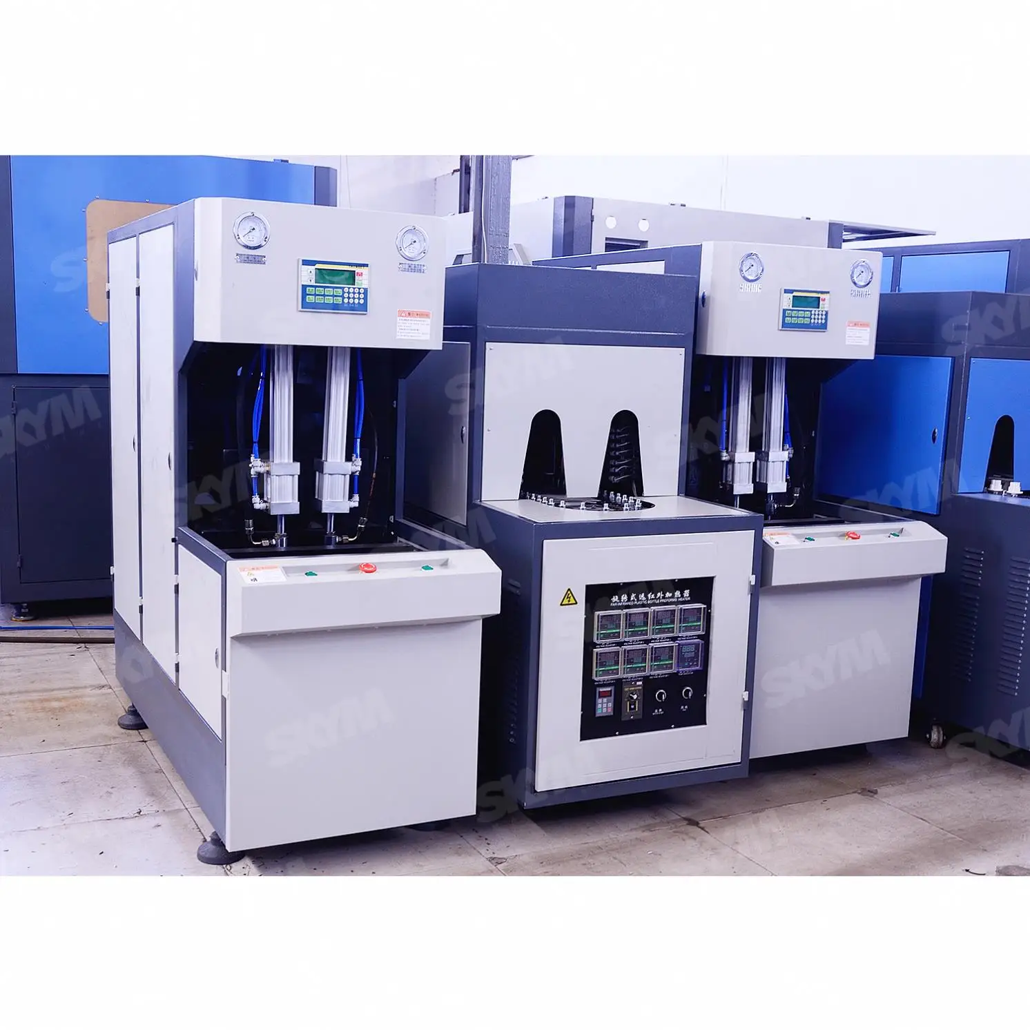 Semi Automatic Injection Plastic Blow Moulding Machine PET Jar Blower Bottles Blowing Making Machine