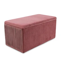 Customized Fabric Seating Living Room Furniture Benches for Bedroom Large Bench Footstool Ottomans Pouf Set